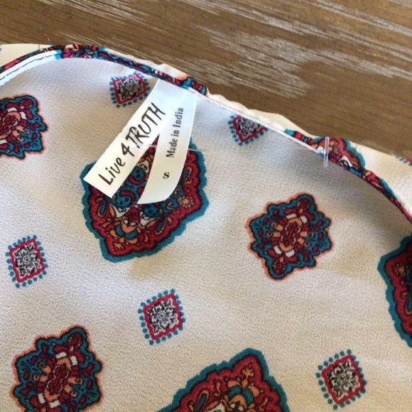 NWOT Live 4 Truth Short Sleeve Semi-Sheer Swimsuit Coverup Kimono Size Small - Picture 5 of 6